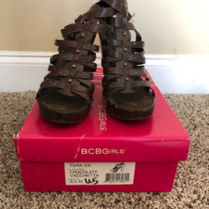BCBG Chocolate Tara-Va Sandals size 8.5
